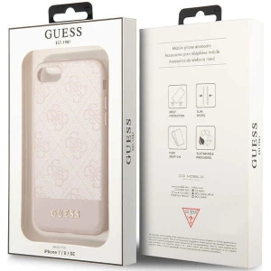 Kup Case Guess GUHCI8G4GLPI Apple iPhone SE 2022/SE 2020/8/7 rosa/pink Hartschale 4G Stripe Collection - GUE2393 - {ean13} - Sklep Home Screen