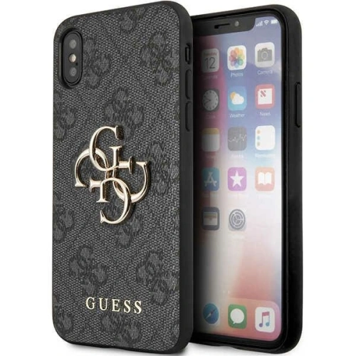 Buy Guess GUHCPX4GMGGR Apple iPhone XS/X grey hardcase 4G Big Metal Logo - GUE2394 - {ean13} - Home Screen Store Europe