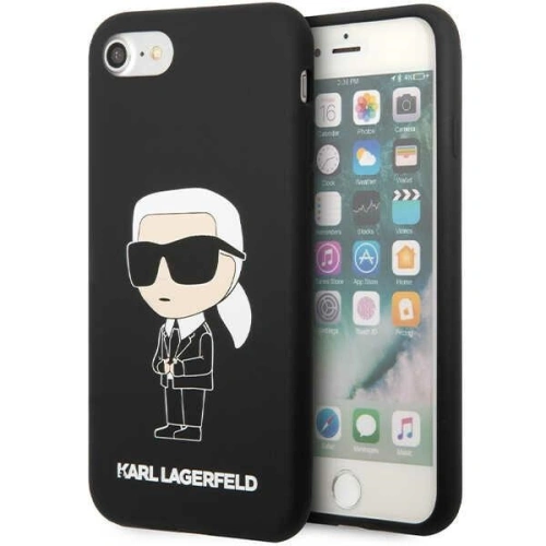 Kup Etui Karl Lagerfeld KLHCI8SNIKBCK Apple iPhone SE 2022/SE 2020/8/7 kemény tok fekete/szilikon Ikonik - KLD1451 - {ean13} - Sklep Home Screen