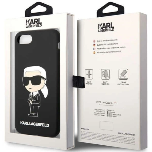 Kup Etui Karl Lagerfeld KLHCI8SNIKBCK Apple iPhone SE 2022/SE 2020/8/7 hardcase czarny/black Silicone Ikonik - KLD1451 - {ean13} - Sklep Home Screen