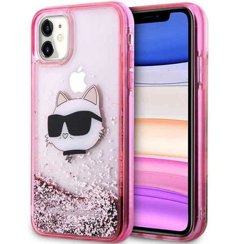 Kup Case Karl Lagerfeld KLHCN61LNCHCP Apple iPhone 11/XR rosa/pink Hardcase Glitter Choupette Head - KLD1453 - {ean13} - Sklep Home Screen