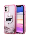 Case Karl Lagerfeld KLHCN61LNCHCP Apple iPhone 11/XR rosa/pink Hardcase Glitter Choupette Head