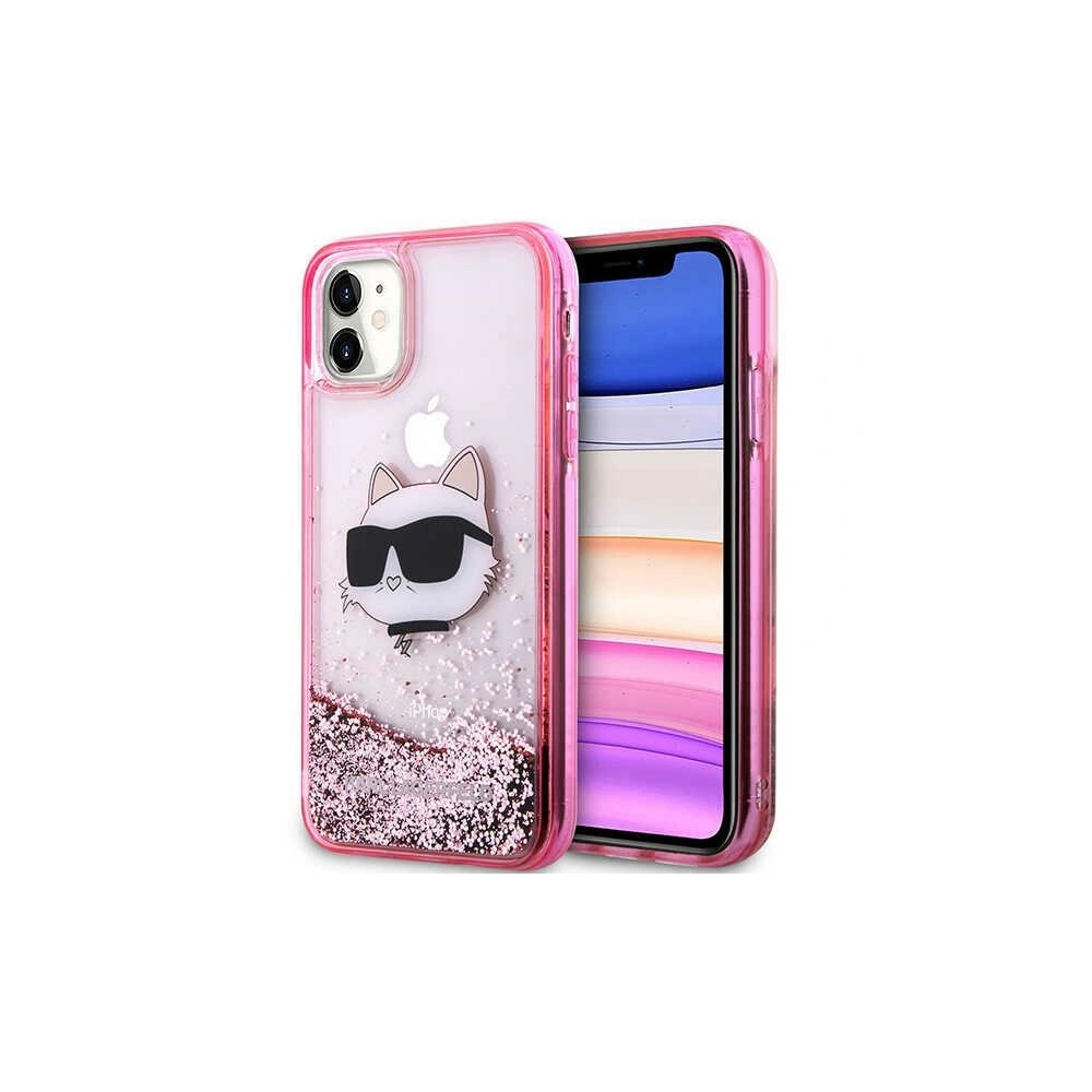 Etui Karl Lagerfeld KLHCN61LNCHCP Apple iPhone 11/XR różowy/pink hardcase Glitter Choupette Head