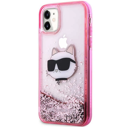 Kup Case Karl Lagerfeld KLHCN61LNCHCP Apple iPhone 11/XR rosa/pink Hardcase Glitter Choupette Head - KLD1453 - {ean13} - Sklep Home Screen