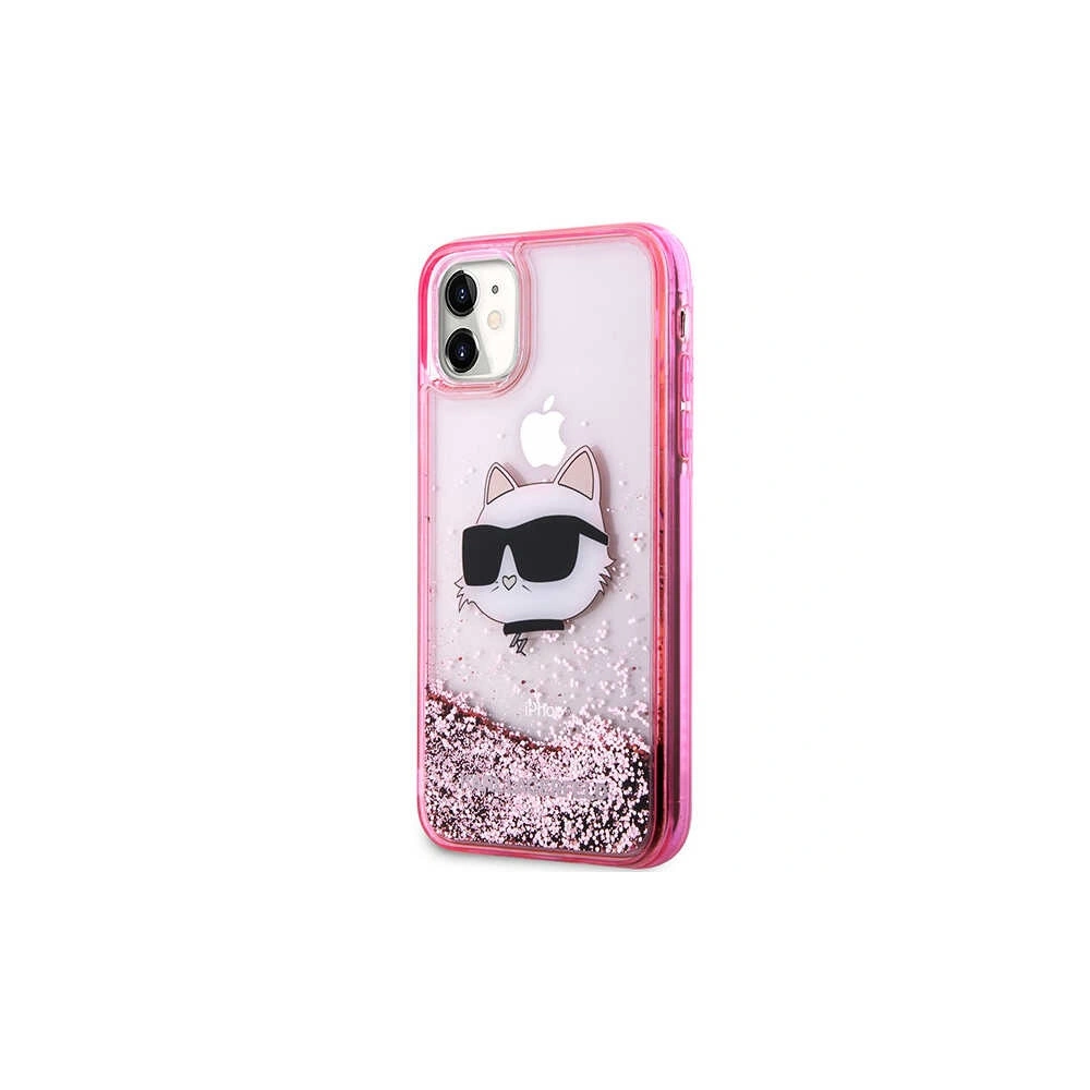 Etui Karl Lagerfeld KLHCN61LNCHCP Apple iPhone 11/XR różowy/pink hardcase Glitter Choupette Head