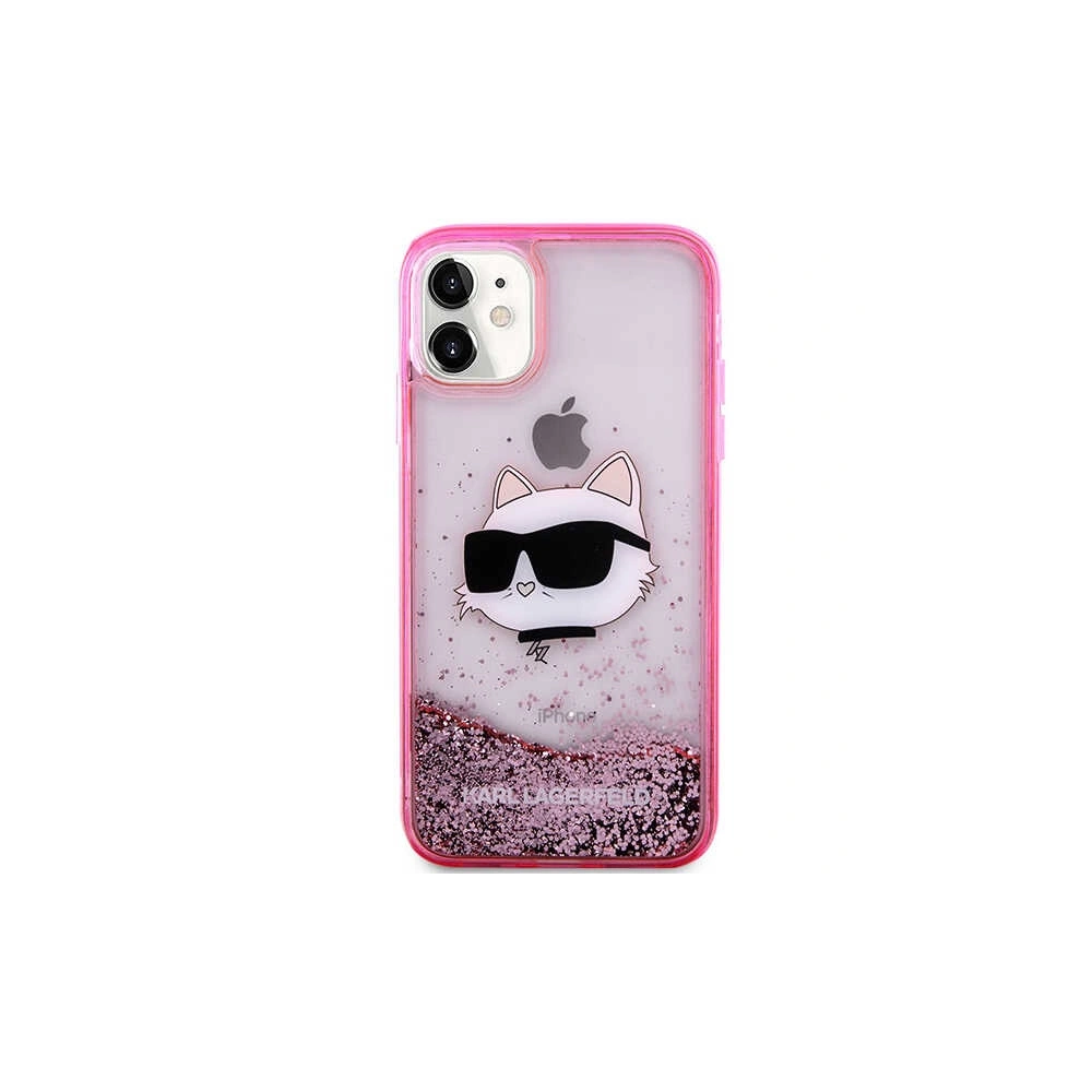 Etui Karl Lagerfeld KLHCN61LNCHCP Apple iPhone 11/XR różowy/pink hardcase Glitter Choupette Head