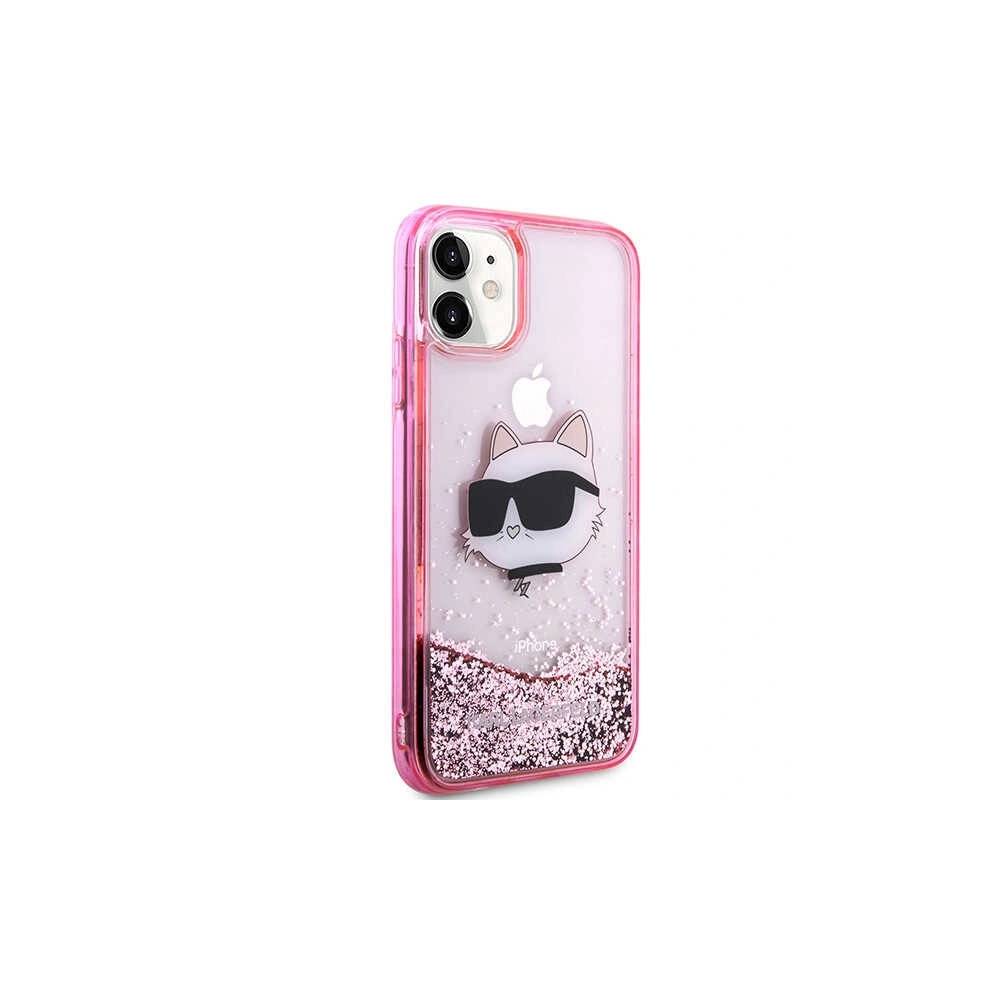 Etui Karl Lagerfeld KLHCN61LNCHCP Apple iPhone 11/XR różowy/pink hardcase Glitter Choupette Head