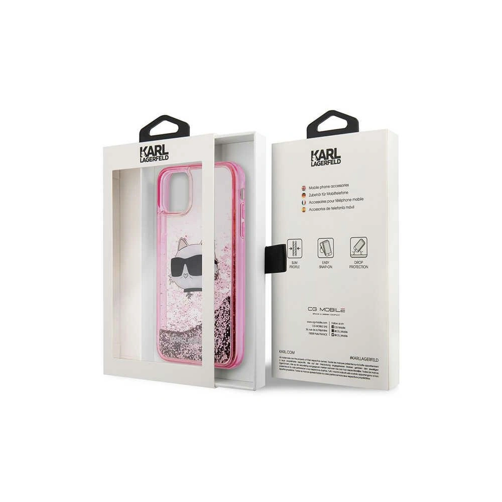 Etui Karl Lagerfeld KLHCN61LNCHCP Apple iPhone 11/XR różowy/pink hardcase Glitter Choupette Head
