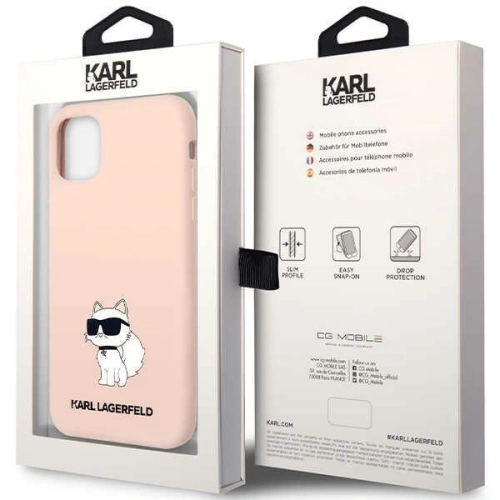 Kup Case Karl Lagerfeld KLHCN61SNCHBCP Apple iPhone 11/XR Hardcase rosa/pink Silikon Choupette - KLD1456 - {ean13} - Sklep Home Screen