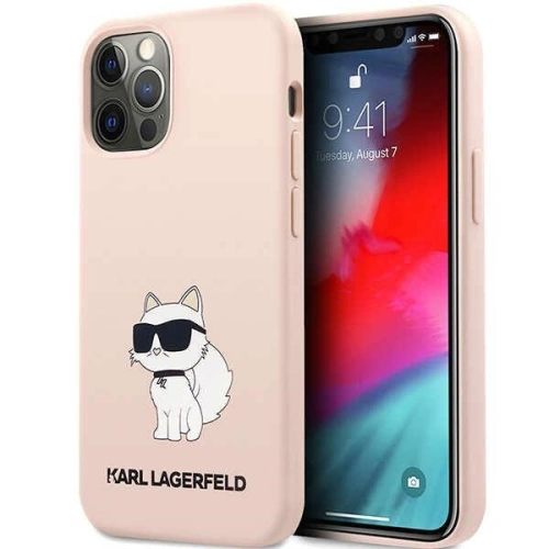 Buy Karl Lagerfeld KLHCP12MSNCHBCP Apple iPhone 12/12 Pro hardcase pink Silicone Choupette - KLD1460 - {ean13} - Home Screen Store Europe