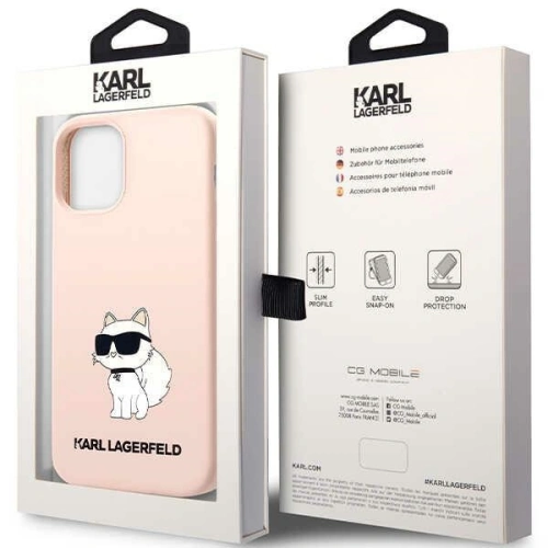 Buy Karl Lagerfeld KLHCP12MSNCHBCP Apple iPhone 12/12 Pro hardcase pink Silicone Choupette - KLD1460 - {ean13} - Home Screen Store Europe