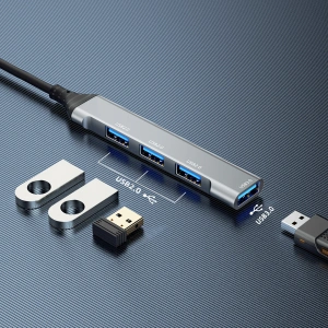 Kup Dudao HUB 4în1 USB-A/4x USB-A(3 x USB 2.0/USB 3.0) 6,3cm negru (A16B) - DDA252 - {ean13} - Sklep Home Screen