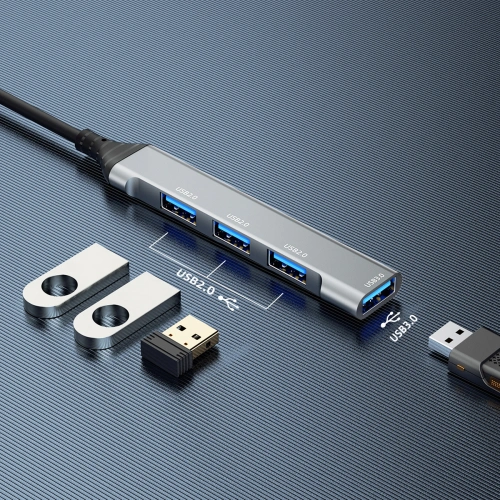 Kup Dudao HUB 4in1 USB-A/4x USB-A(3 x USB 2.0/USB 3.0) 6,3cm černý (A16B) - DDA252 - {ean13} - Sklep Home Screen