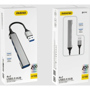Kup Dudao HUB 4în1 USB-A/4x USB-A(3 x USB 2.0/USB 3.0) 6,3cm negru (A16B) - DDA252 - {ean13} - Sklep Home Screen