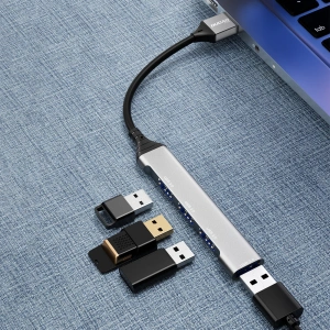 Kup Dudao HUB 4în1 USB-A/4x USB-A(3 x USB 2.0/USB 3.0) 6,3cm negru (A16B) - DDA252 - {ean13} - Sklep Home Screen