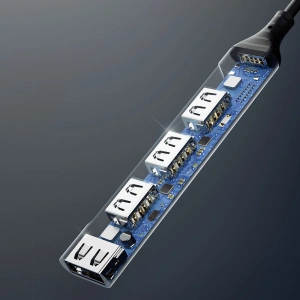Kup Dudao HUB 4în1 USB-A/4x USB-A(3 x USB 2.0/USB 3.0) 6,3cm negru (A16B) - DDA252 - {ean13} - Sklep Home Screen