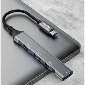 Kup Dudao HUB 4in1 USB-C/4x USB-A(3 x USB 2.0/USB 3.0) 6,3cm negru (A16T) - DDA253 - {ean13} - Sklep Home Screen
