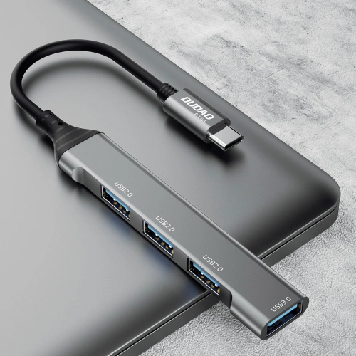 Kup Dudao HUB 4in1 USB-C/4x USB-A(3 x USB 2.0/USB 3.0) 6,3cm negru (A16T) - DDA253 - {ean13} - Sklep Home Screen