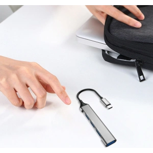 Dudao HUB 4in1 USB-C/4x USB-A(3 x USB 2.0/USB 3.0) 6,3cm černý (A16T)