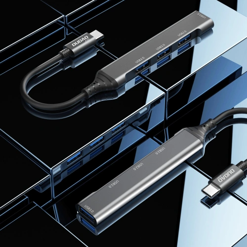 Kup Dudao HUB 4in1 USB-C/4x USB-A(3 x USB 2.0/USB 3.0) 6,3cm negru (A16T) - DDA253 - {ean13} - Sklep Home Screen