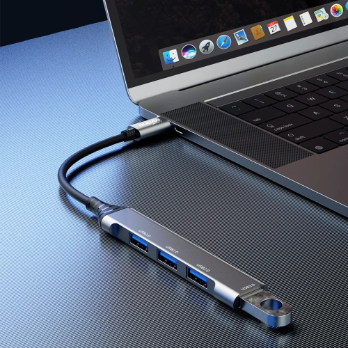 Kup Dudao HUB 4in1 USB-C/4x USB-A(3 x USB 2.0/USB 3.0) 6,3cm negru (A16T) - DDA253 - {ean13} - Sklep Home Screen