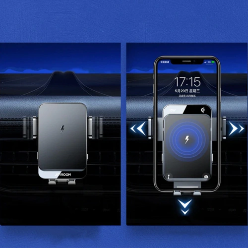 Kup Auto-Halterung mit kabellosem Ladegerät Joyroom schwarz (JR-ZS219) - JYR597 - {ean13} - Sklep Home Screen