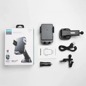 Kup Suport auto cu încărcător wireless Joyroom negru (JR-ZS219) - JYR597 - {ean13} - Sklep Home Screen