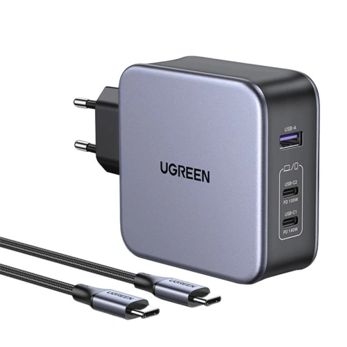 Kup Încărcător de rețea UGREEN CD289, 2x USB-C, 1x USB-A, GaN, 140W, Cablu 2m (Negru) - UGR1437 - {ean13} - Sklep Home Screen