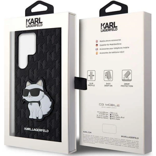 Kup Husă Karl Lagerfeld KLHCS23LSAKLHCPK Samsung Galaxy S23 Ultra hardcase negru/black Saffiano Monogram Choupette - KLD1461 - {ean13} - Sklep Home Screen