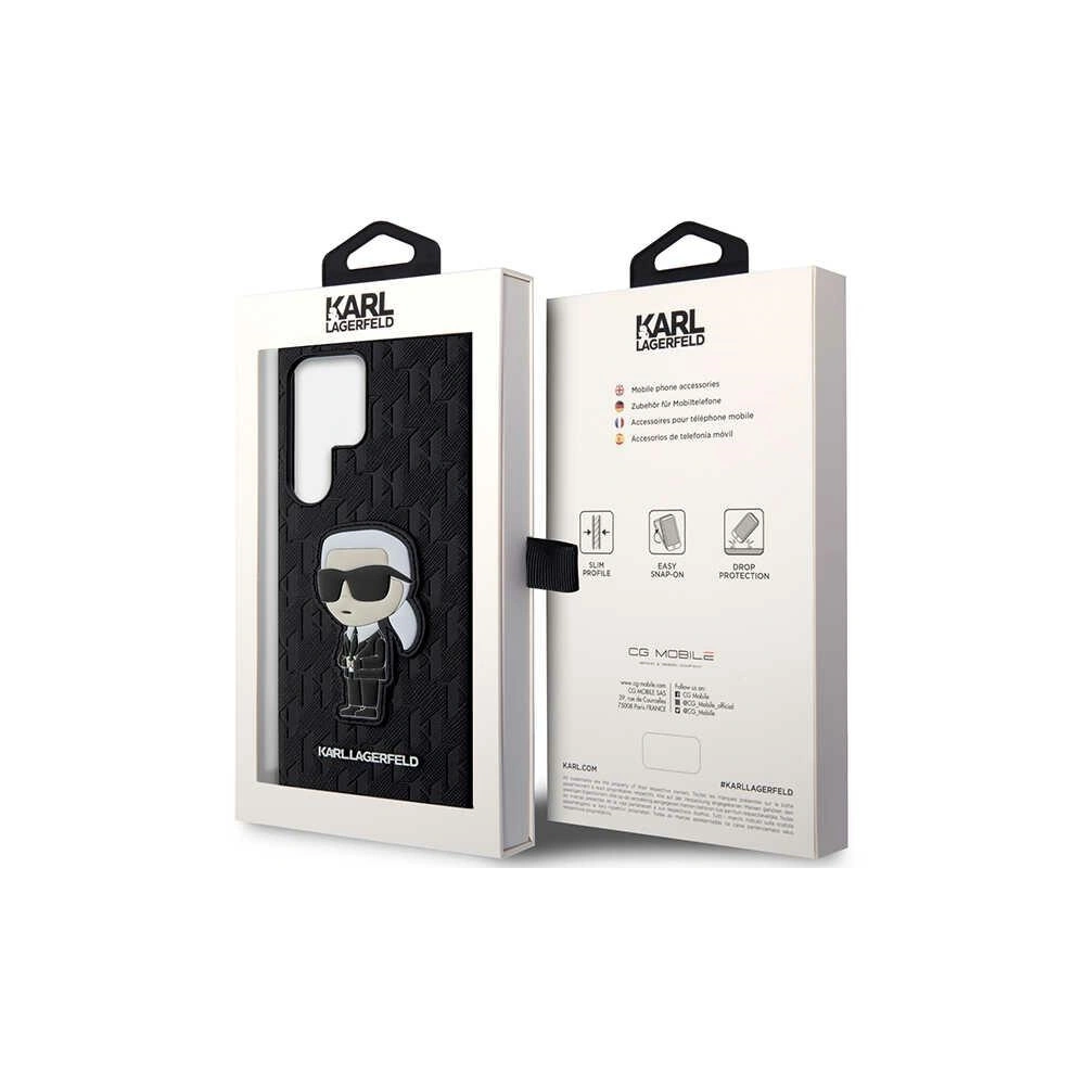 Etui Karl Lagerfeld KLHCS23LSAKLHKPK Samsung Galaxy S23 Ultra hardcase czarny/black Saffiano Monogram Ikonik