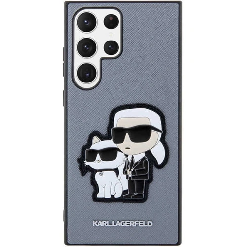 Kup Case Karl Lagerfeld KLHCS23LSANKCPG Samsung Galaxy S23 Ultra Hardcase grau/grey Saffiano Karl & Choupette - KLD1464 - {ean13} - Sklep Home Screen