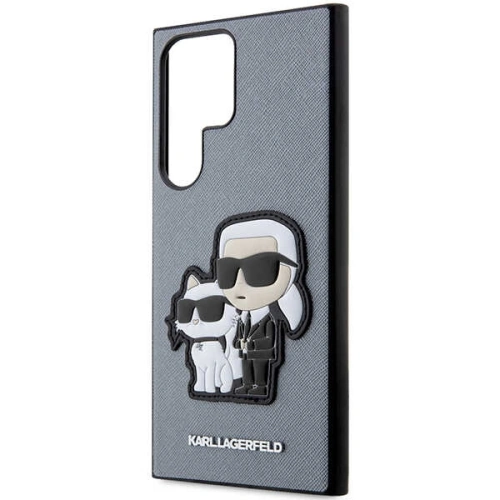 Kup Case Karl Lagerfeld KLHCS23LSANKCPG Samsung Galaxy S23 Ultra Hardcase grau/grey Saffiano Karl & Choupette - KLD1464 - {ean13} - Sklep Home Screen