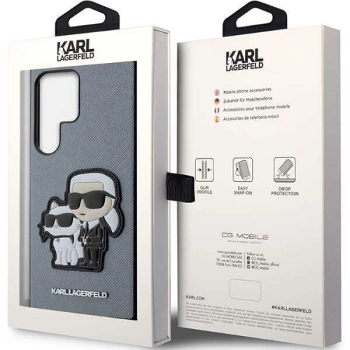 Kup Case Karl Lagerfeld KLHCS23LSANKCPG Samsung Galaxy S23 Ultra Hardcase grau/grey Saffiano Karl & Choupette - KLD1464 - {ean13} - Sklep Home Screen