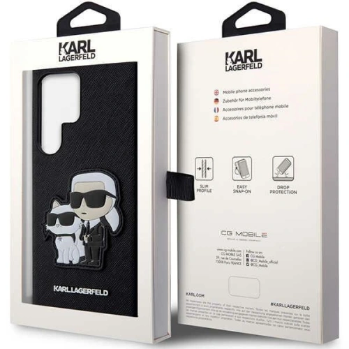 Kup Case Karl Lagerfeld KLHCS23LSANKCPK Samsung Galaxy S23 Ultra Hardcase schwarz/schwarz Saffiano Karl & Choupette - KLD1465 - {ean13} - Sklep Home Screen