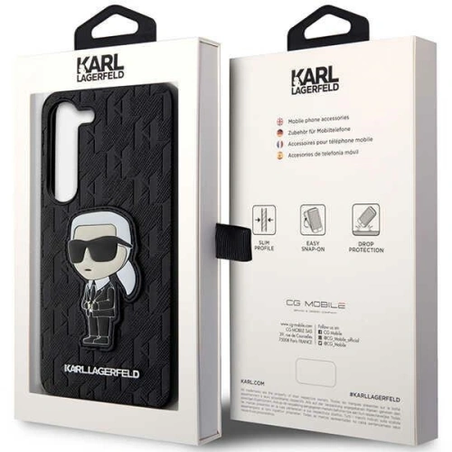 Kup Case Karl Lagerfeld KLHCS23MSAKLHKPK Samsung Galaxy S23+ Plus Hardcase schwarz/schwarz Saffiano Monogram Ikonik - KLD1467 - {ean13} - Sklep Home Screen