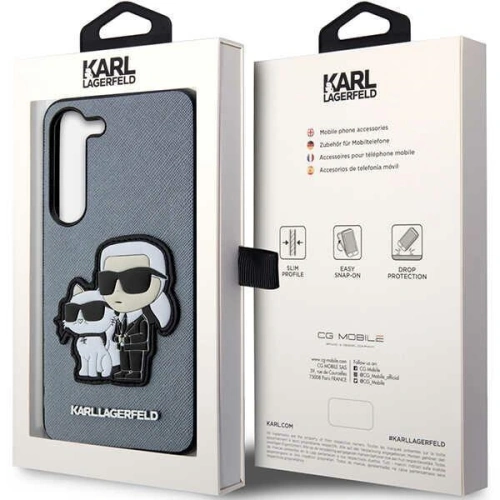 Kup Etui Karl Lagerfeld KLHCS23MSANKCPG Samsung Galaxy S23+ Plus hardcase šedá/grey Saffiano Karl & Choupette - KLD1469 - {ean13} - Sklep Home Screen