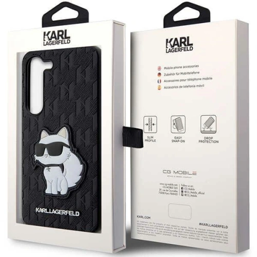 Kup Etui Karl Lagerfeld KLHCS23SSAKLHCPK Samsung Galaxy S23 hardcase černý/black Saffiano Monogram Choupette - KLD1471 - {ean13} - Sklep Home Screen