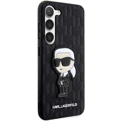Kup Etui Karl Lagerfeld KLHCS23SSAKLHKPK Samsung Galaxy S23 keménytok fekete/sz black Saffiano Monogram Ikonik - KLD1472 - {ean13} - Sklep Home Screen