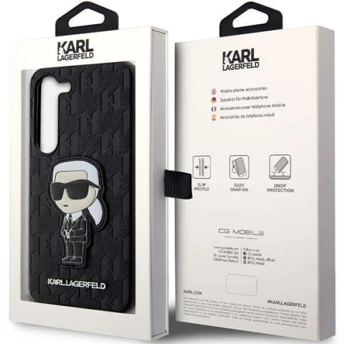 Kup Etui Karl Lagerfeld KLHCS23SSAKLHKPK Samsung Galaxy S23 keménytok fekete/sz black Saffiano Monogram Ikonik - KLD1472 - {ean13} - Sklep Home Screen