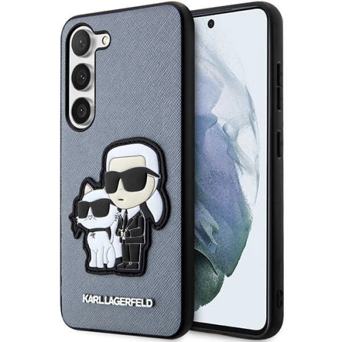 Kup Case Karl Lagerfeld KLHCS23SSANKCPG Samsung Galaxy S23 Hardcase grau/grey Saffiano Karl & Choupette - KLD1474 - {ean13} - Sklep Home Screen