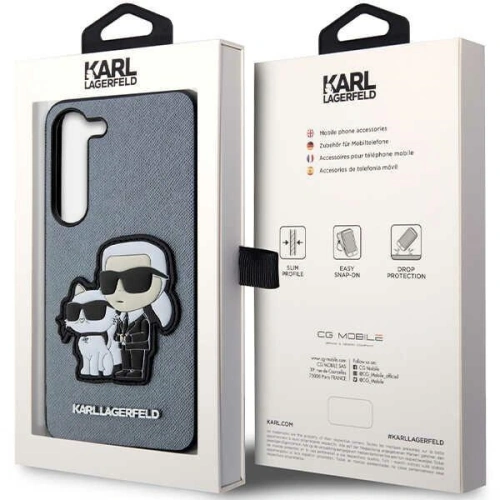 Kup Case Karl Lagerfeld KLHCS23SSANKCPG Samsung Galaxy S23 Hardcase grau/grey Saffiano Karl & Choupette - KLD1474 - {ean13} - Sklep Home Screen