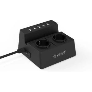 Buy Orico Power Strip HUB 5x USB 2.4A 2500W (black) - ORC15 - {ean13} - Home Screen Store Europe