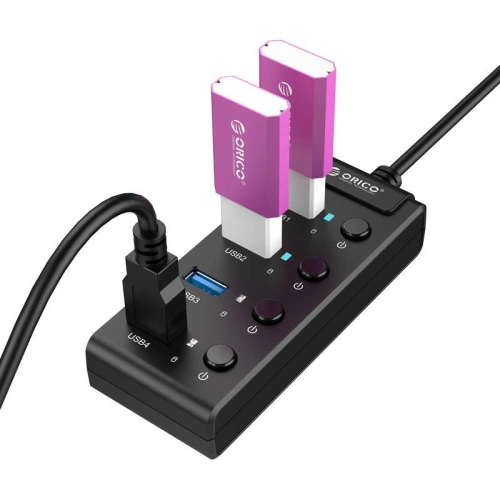 Kup USB-Hub 3.0. Orico mit Schaltern, 5x USB (schwarz) - ORC16 - {ean13} - Sklep Home Screen