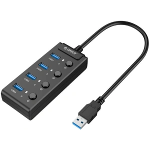 Kup USB hub 3.0. Orico kapcsolókkal, 5x USB (fekete) - ORC16 - {ean13} - Sklep Home Screen