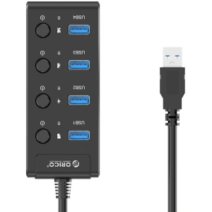 Buy Orico Hub USB 3.0 with power buttons, 5x USB (black) - ORC16 - {ean13} - Home Screen Store Europe