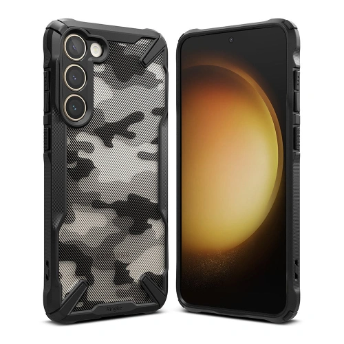 Kup Case Ringke Fusion-X Design Samsung Galaxy S23 Camo (Moro) Schwarz - RGK1748 - {ean13} - Sklep Home Screen