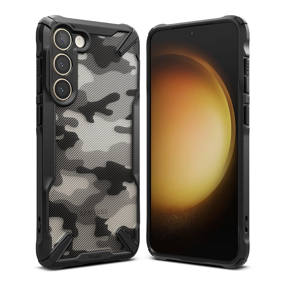 Etui Ringke Fusion-X Design Samsung Galaxy S23 Camo (Moro) Black