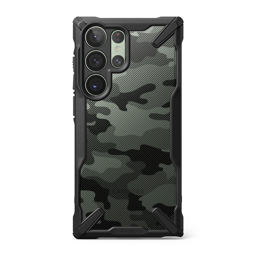 Etui Ringke Fusion-X Design Samsung Galaxy S23 Ultra Camo (Moro) Black