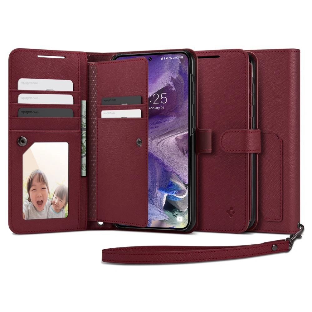 Etui Spigen Wallet S Plus Samsung Galaxy S23 Burgundy