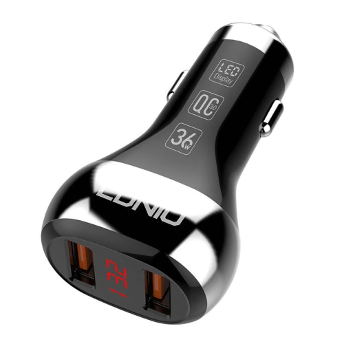 Kup Auto-Ladegerät LDNIO C2, 2x USB, QC 3.0, LED, 36W (schwarz) - LDN4 - {ean13} - Sklep Home Screen